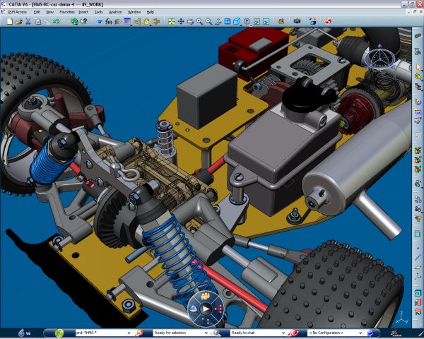 CATIA high capability of parts assembly and modifications on assembly and design for parts